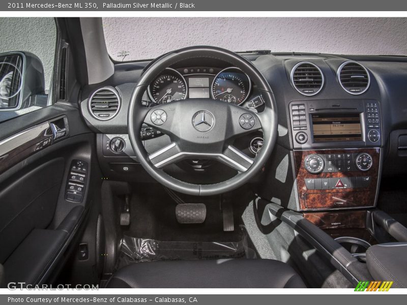 Palladium Silver Metallic / Black 2011 Mercedes-Benz ML 350