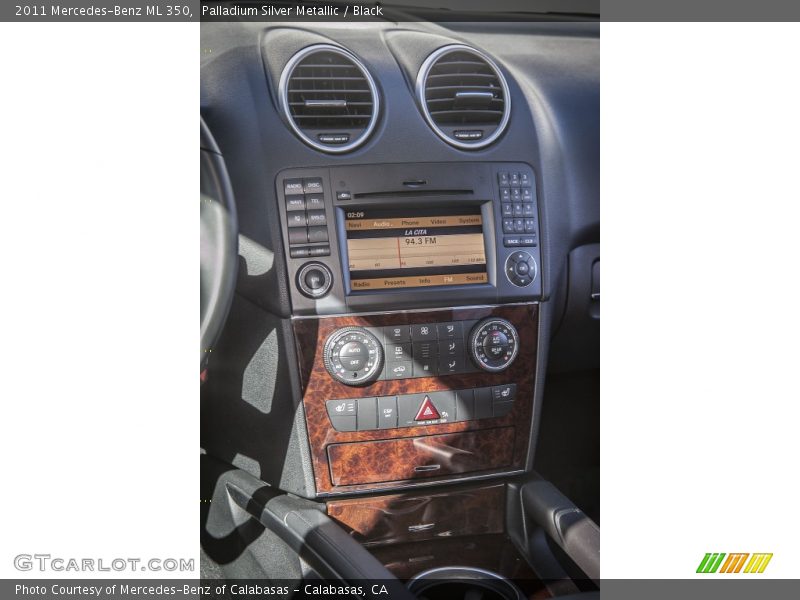 Palladium Silver Metallic / Black 2011 Mercedes-Benz ML 350