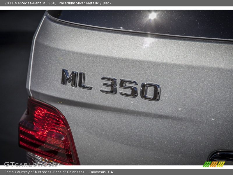 Palladium Silver Metallic / Black 2011 Mercedes-Benz ML 350