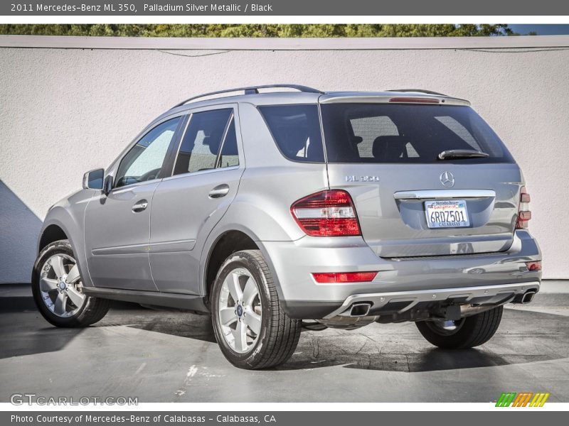 Palladium Silver Metallic / Black 2011 Mercedes-Benz ML 350