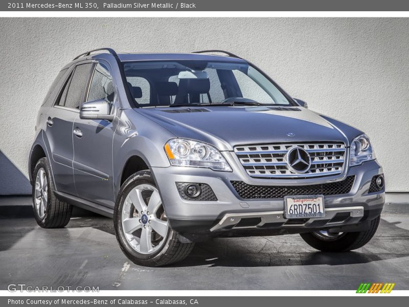 Palladium Silver Metallic / Black 2011 Mercedes-Benz ML 350