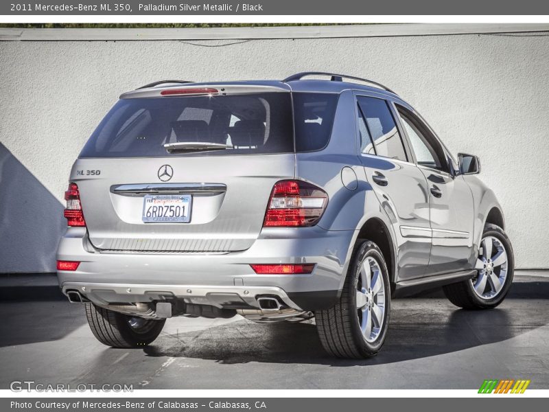Palladium Silver Metallic / Black 2011 Mercedes-Benz ML 350