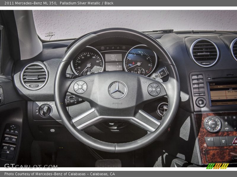 Palladium Silver Metallic / Black 2011 Mercedes-Benz ML 350