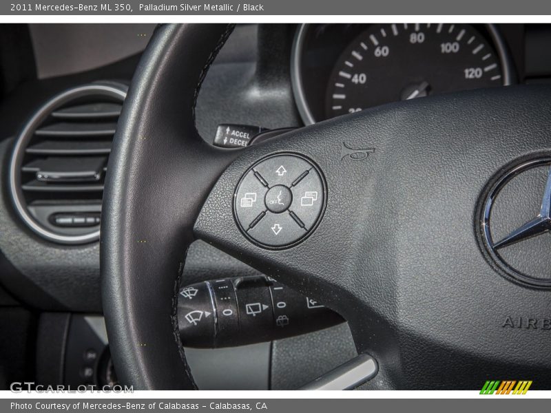 Palladium Silver Metallic / Black 2011 Mercedes-Benz ML 350