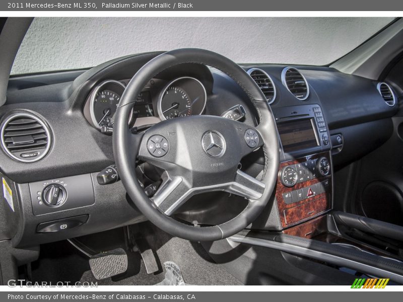 Palladium Silver Metallic / Black 2011 Mercedes-Benz ML 350