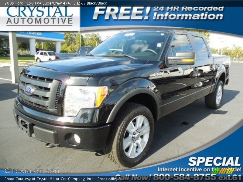 Black / Black/Black 2009 Ford F150 FX4 SuperCrew 4x4