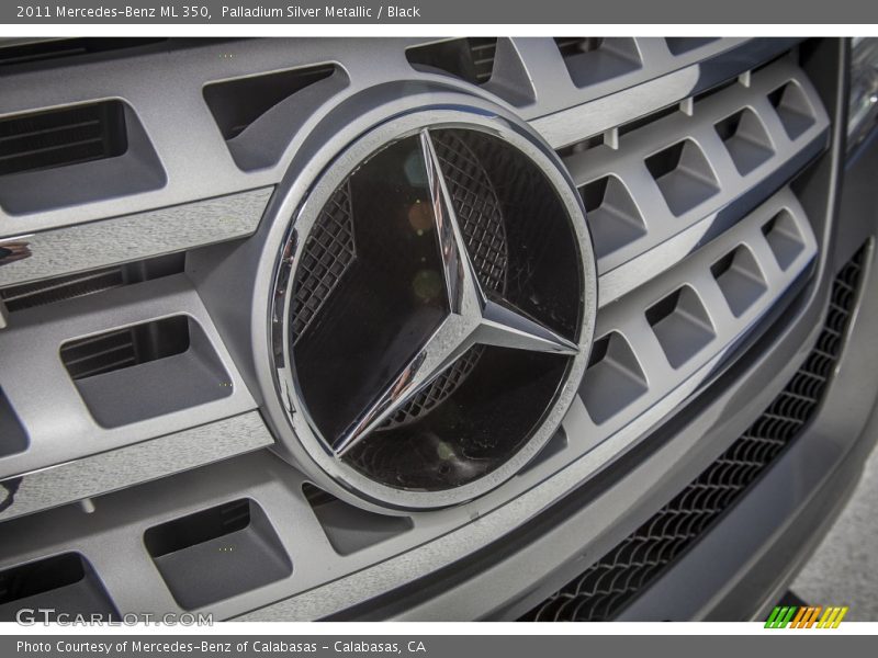 Palladium Silver Metallic / Black 2011 Mercedes-Benz ML 350