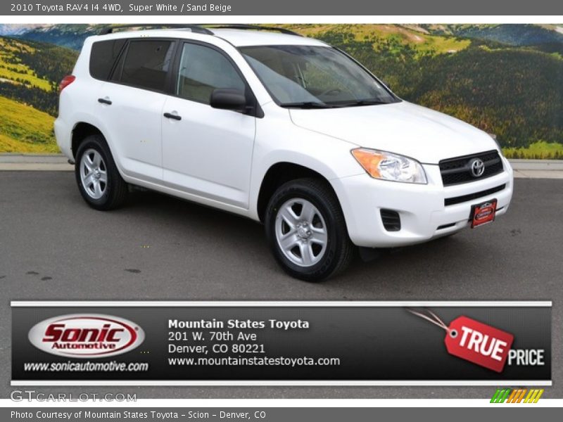 Super White / Sand Beige 2010 Toyota RAV4 I4 4WD