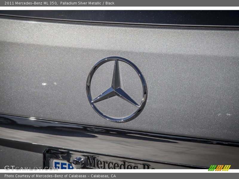 Palladium Silver Metallic / Black 2011 Mercedes-Benz ML 350