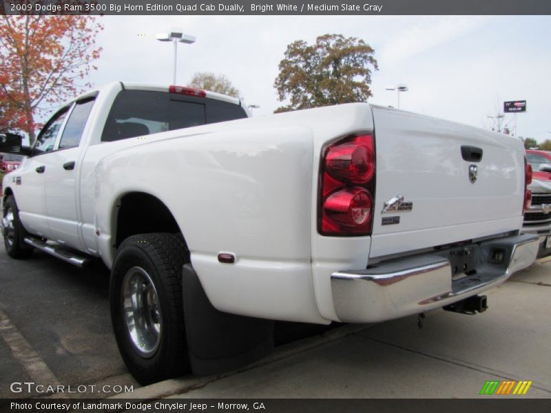 Bright White / Medium Slate Gray 2009 Dodge Ram 3500 Big Horn Edition Quad Cab Dually