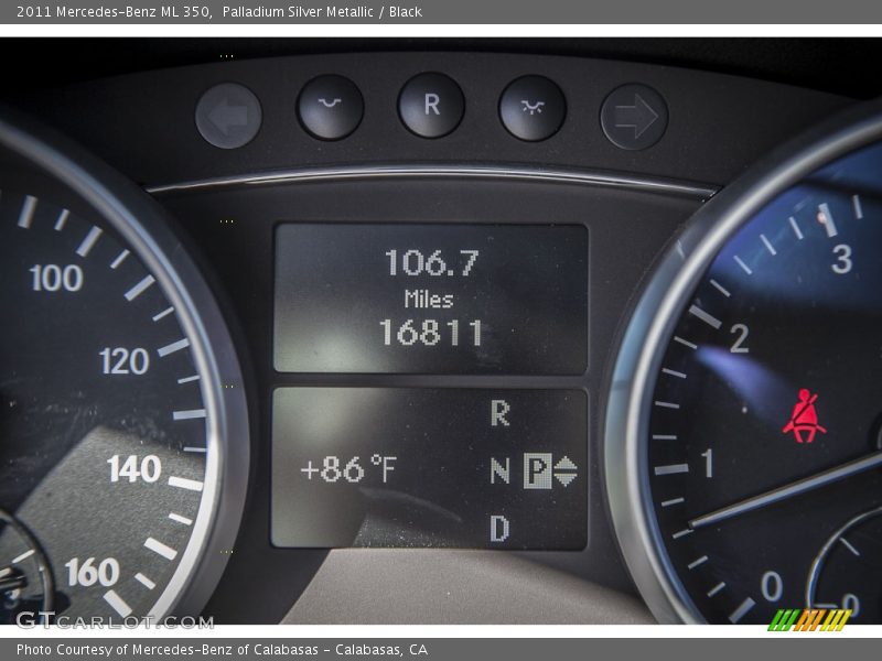 Palladium Silver Metallic / Black 2011 Mercedes-Benz ML 350
