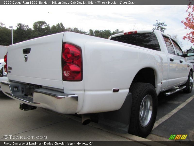 Bright White / Medium Slate Gray 2009 Dodge Ram 3500 Big Horn Edition Quad Cab Dually