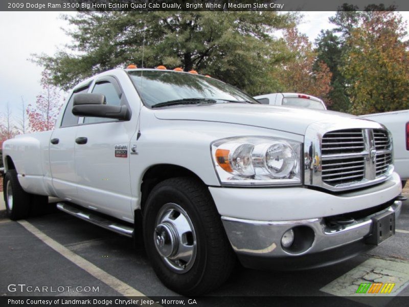 Front 3/4 View of 2009 Ram 3500 Big Horn Edition Quad Cab Dually