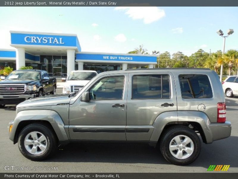 Mineral Gray Metallic / Dark Slate Gray 2012 Jeep Liberty Sport