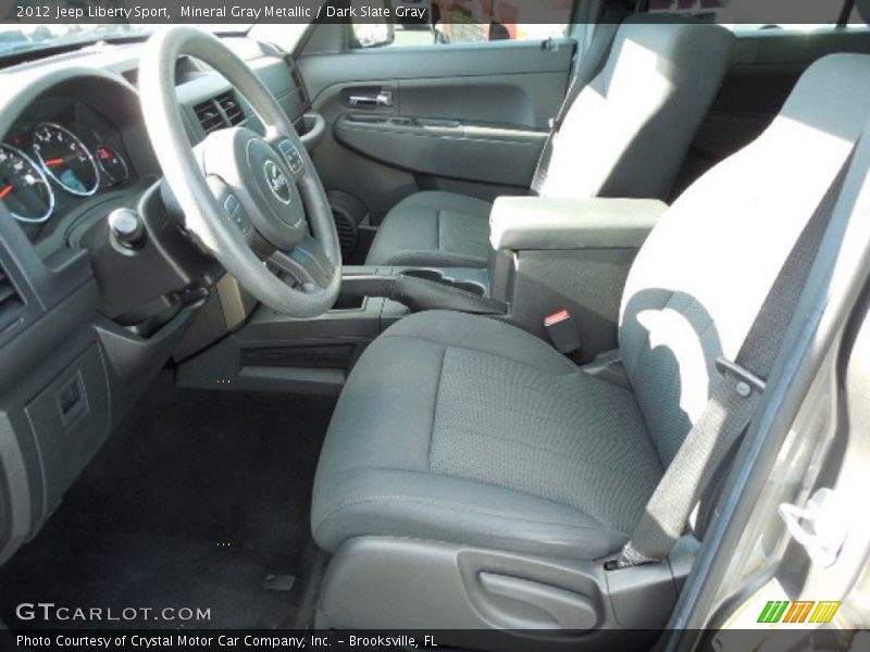 Mineral Gray Metallic / Dark Slate Gray 2012 Jeep Liberty Sport