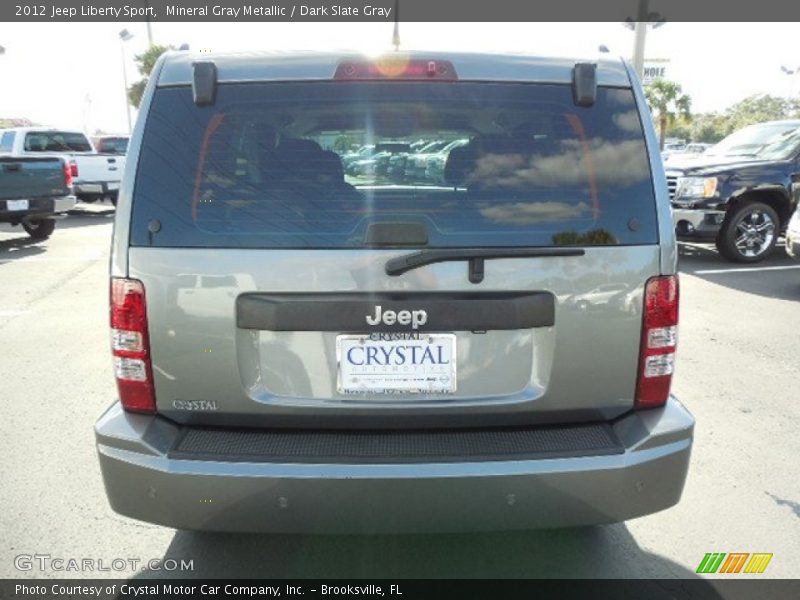 Mineral Gray Metallic / Dark Slate Gray 2012 Jeep Liberty Sport