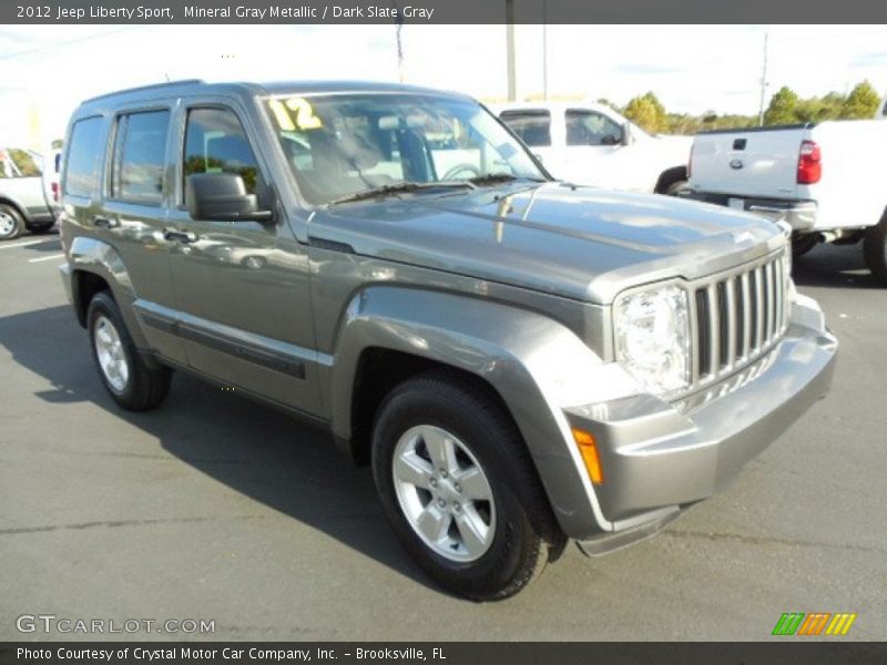 Mineral Gray Metallic / Dark Slate Gray 2012 Jeep Liberty Sport