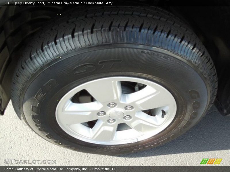 Mineral Gray Metallic / Dark Slate Gray 2012 Jeep Liberty Sport