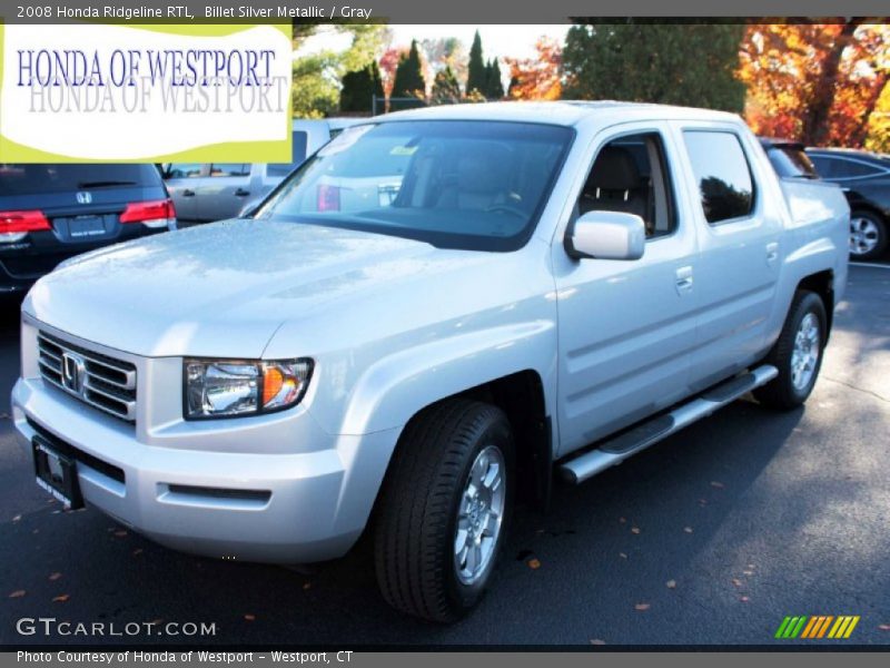 Billet Silver Metallic / Gray 2008 Honda Ridgeline RTL