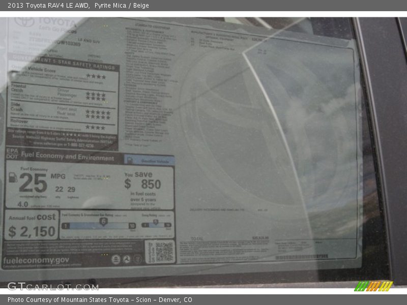 Pyrite Mica / Beige 2013 Toyota RAV4 LE AWD