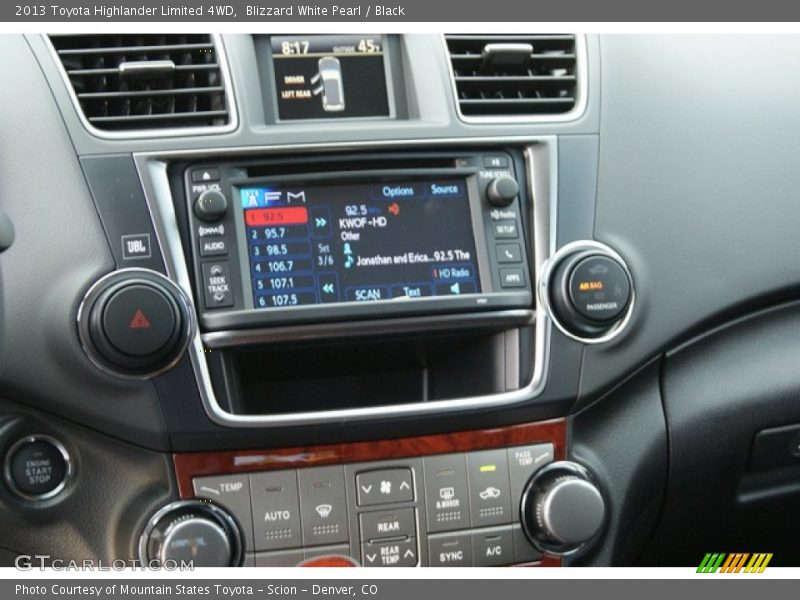 Blizzard White Pearl / Black 2013 Toyota Highlander Limited 4WD