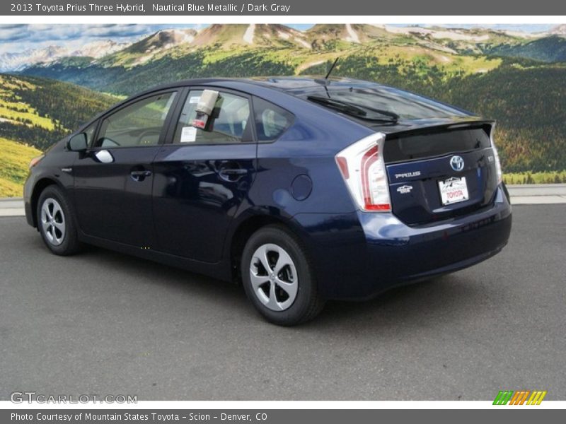 Nautical Blue Metallic / Dark Gray 2013 Toyota Prius Three Hybrid