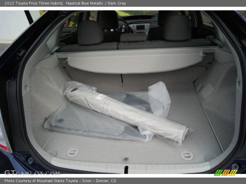 Nautical Blue Metallic / Dark Gray 2013 Toyota Prius Three Hybrid