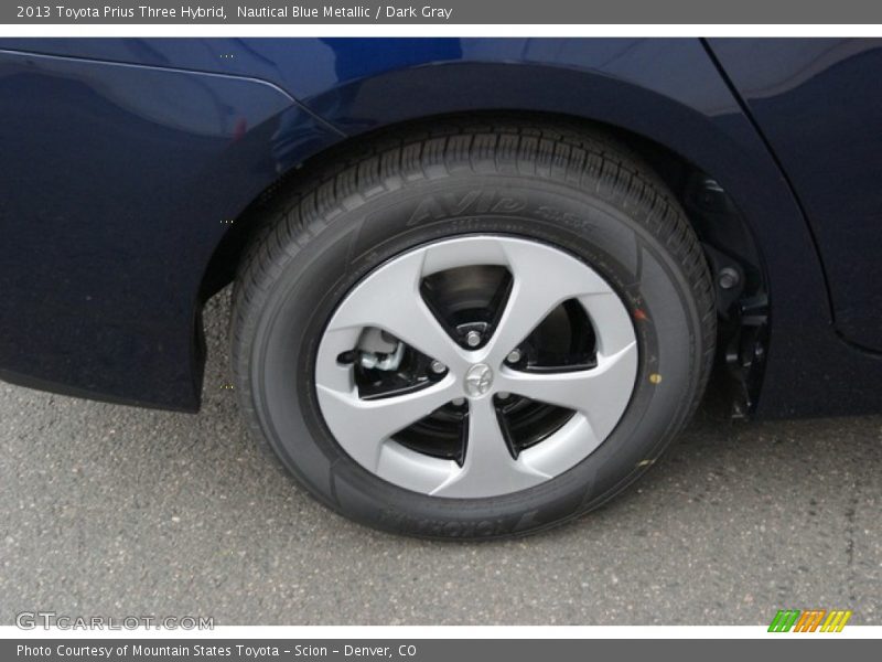 Nautical Blue Metallic / Dark Gray 2013 Toyota Prius Three Hybrid