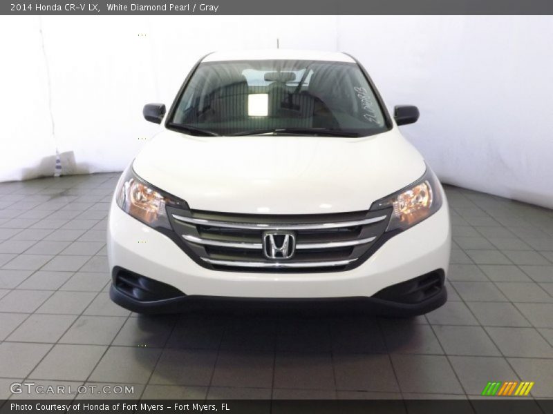 White Diamond Pearl / Gray 2014 Honda CR-V LX