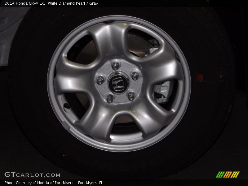 White Diamond Pearl / Gray 2014 Honda CR-V LX