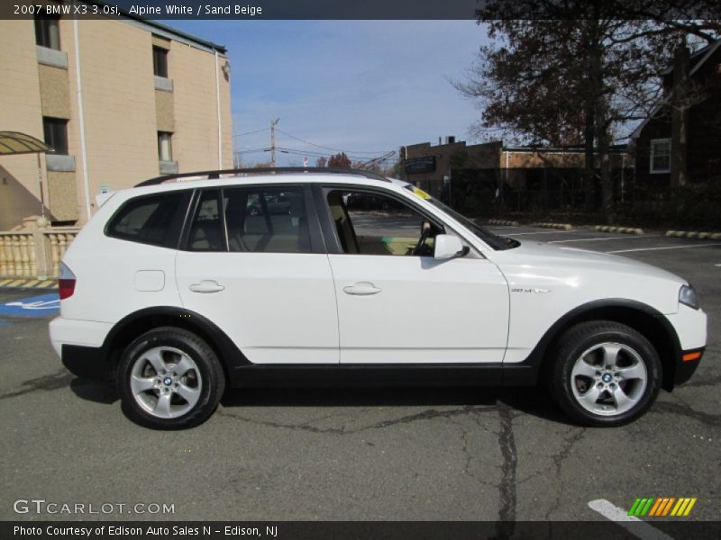Alpine White / Sand Beige 2007 BMW X3 3.0si