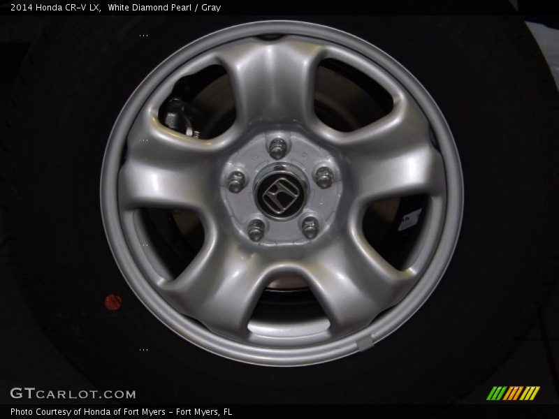 White Diamond Pearl / Gray 2014 Honda CR-V LX