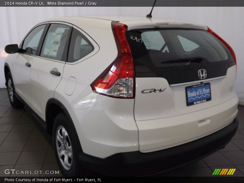 White Diamond Pearl / Gray 2014 Honda CR-V LX