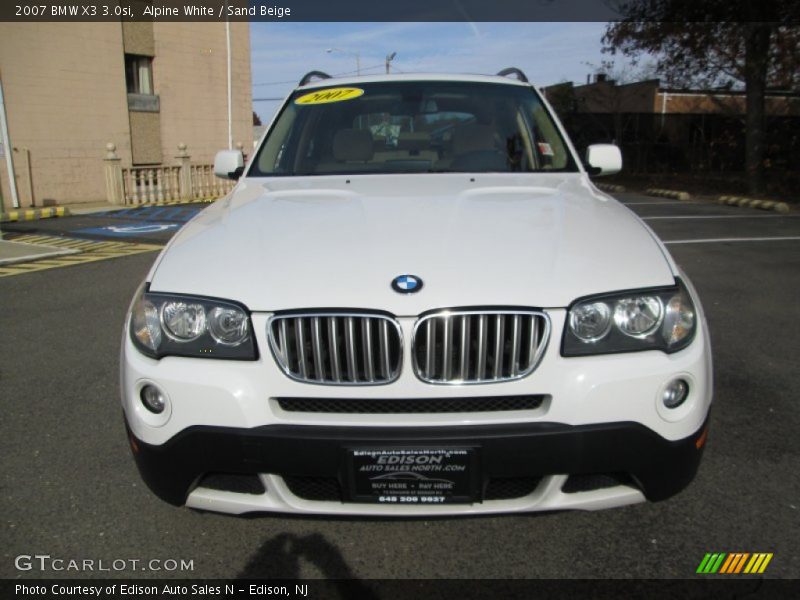 Alpine White / Sand Beige 2007 BMW X3 3.0si