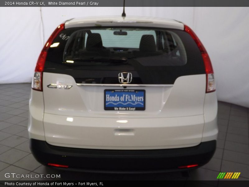 White Diamond Pearl / Gray 2014 Honda CR-V LX