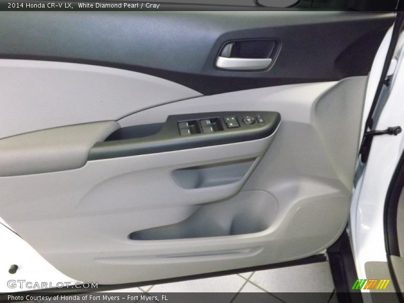 White Diamond Pearl / Gray 2014 Honda CR-V LX