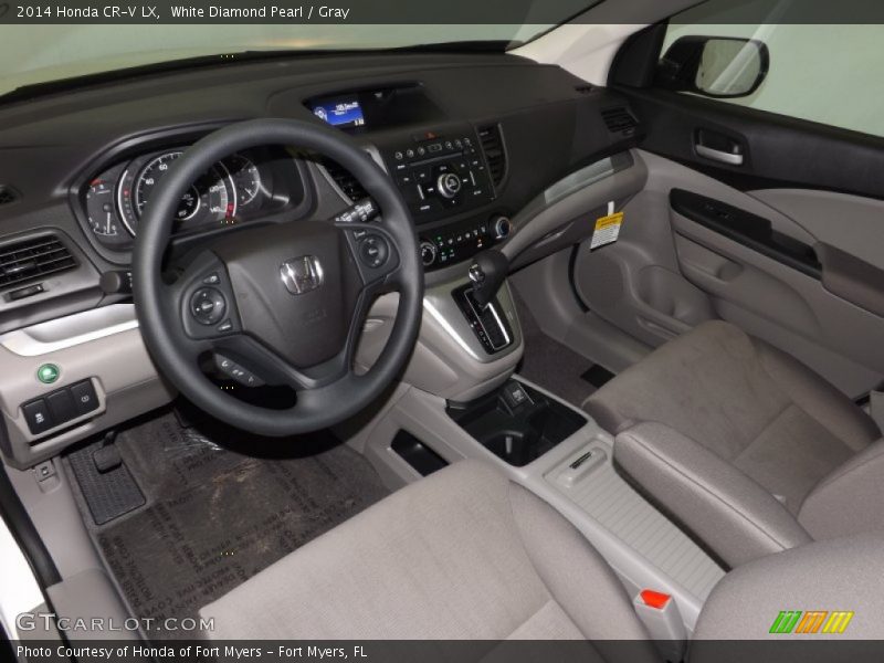 White Diamond Pearl / Gray 2014 Honda CR-V LX