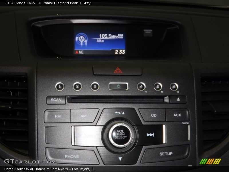 White Diamond Pearl / Gray 2014 Honda CR-V LX