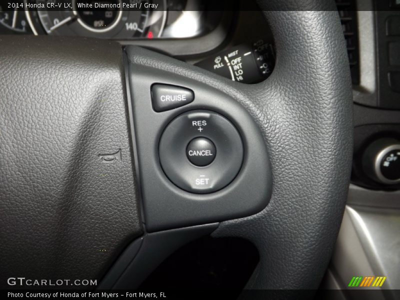White Diamond Pearl / Gray 2014 Honda CR-V LX