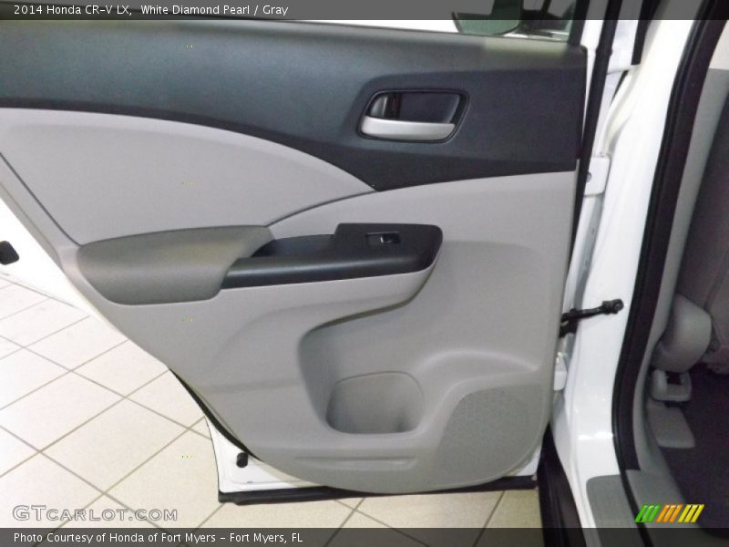 White Diamond Pearl / Gray 2014 Honda CR-V LX