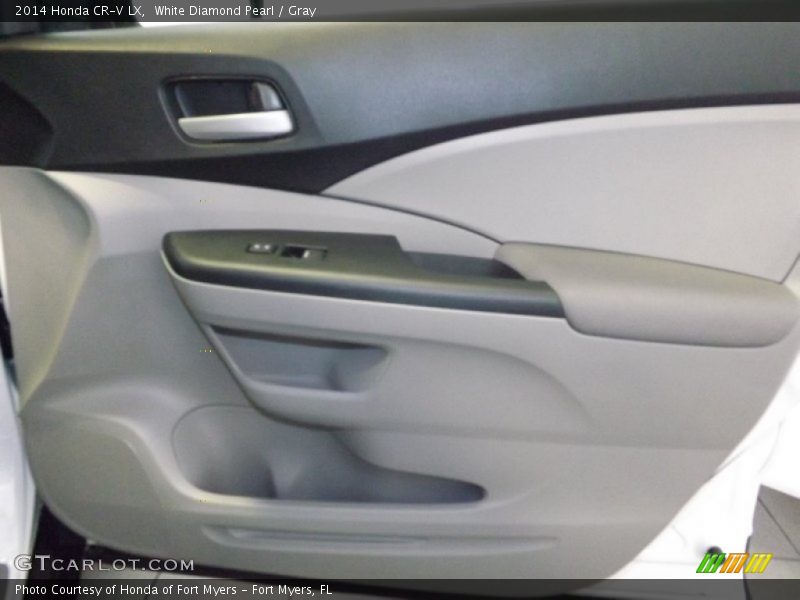 White Diamond Pearl / Gray 2014 Honda CR-V LX