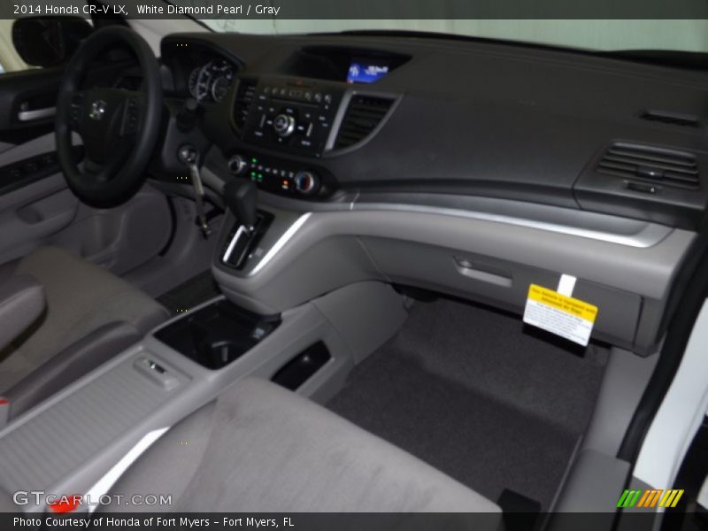 White Diamond Pearl / Gray 2014 Honda CR-V LX