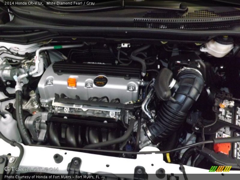 White Diamond Pearl / Gray 2014 Honda CR-V LX
