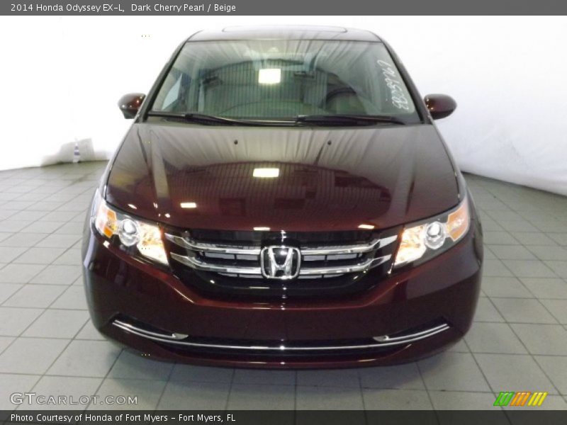Dark Cherry Pearl / Beige 2014 Honda Odyssey EX-L