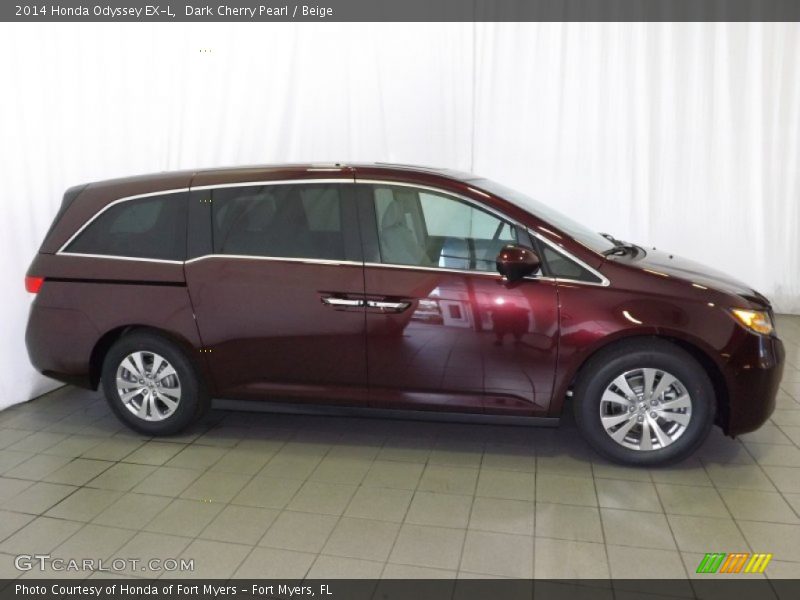 Dark Cherry Pearl / Beige 2014 Honda Odyssey EX-L