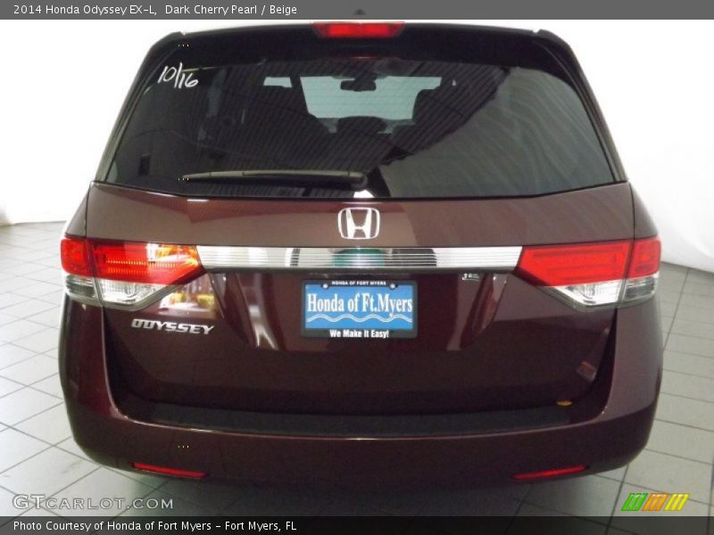 Dark Cherry Pearl / Beige 2014 Honda Odyssey EX-L