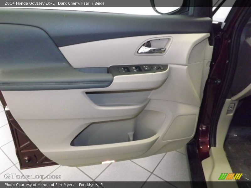 Dark Cherry Pearl / Beige 2014 Honda Odyssey EX-L