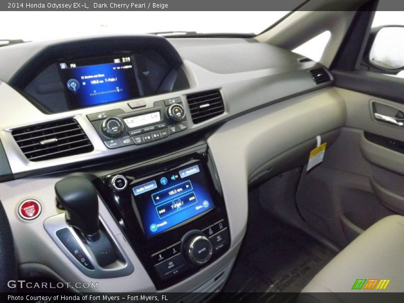 Dark Cherry Pearl / Beige 2014 Honda Odyssey EX-L