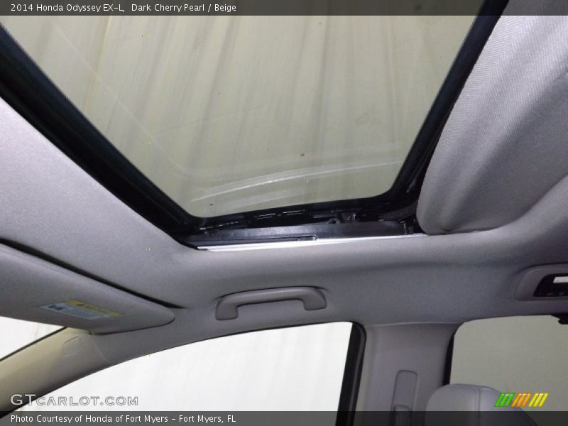 Dark Cherry Pearl / Beige 2014 Honda Odyssey EX-L