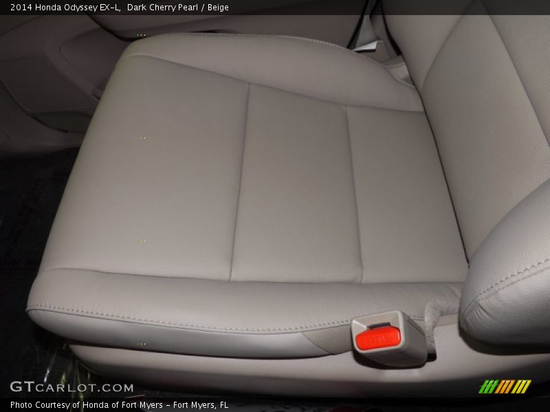 Dark Cherry Pearl / Beige 2014 Honda Odyssey EX-L